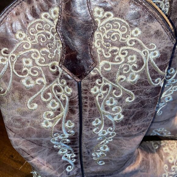 CORRAL KIDS' EMBROIDERED SQUARE TOE WESTERN BOOTS - Picture 5 of 14